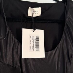 DISSH Midnight Black Satin Gown